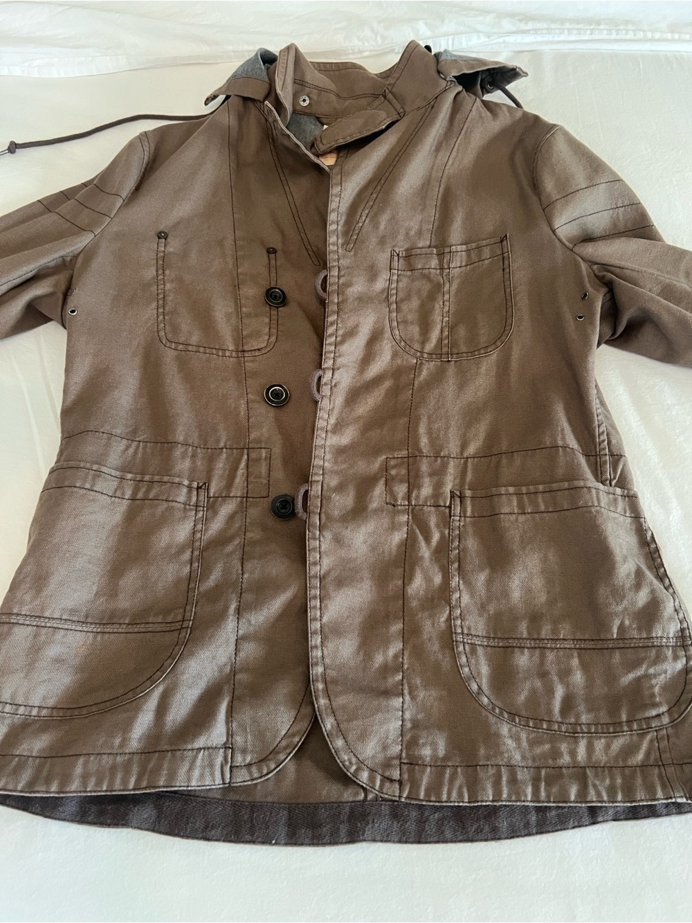 🟣 BOGO! Men’s Converse John Varvatos Brown Hooded Field Jacket